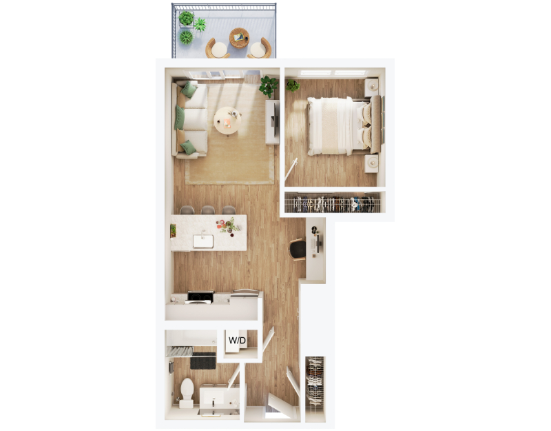 beau floor plan with balcony